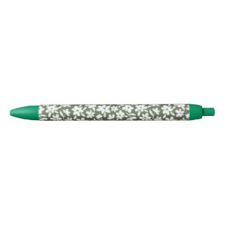 Stylo mon jardin vert olive black ink pen