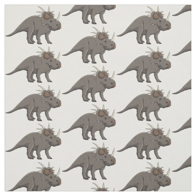 Styracosaurus cartoon illustration  fabric (Swatch)