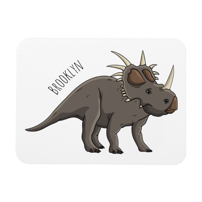 Styracosaurus cartoon illustration  magnet (Horizontal)