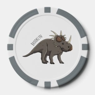Styracosaurus cartoon illustration poker chips