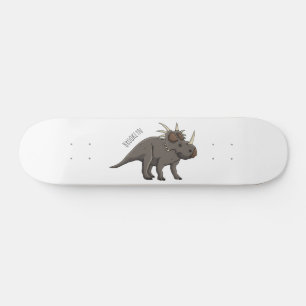 Styracosaurus cartoon illustration  skateboard