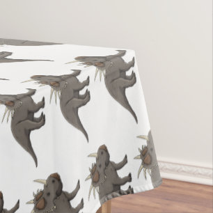 Styracosaurus cartoon illustration tablecloth