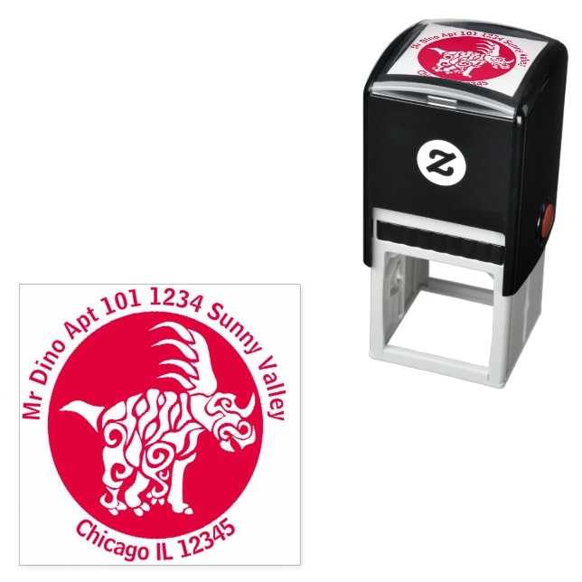 Styracosaurus Horned Dino Self-inking Stamp (In Situ)