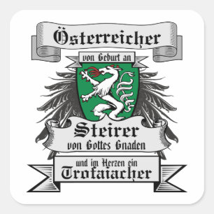 Styria Austria Trofaiacher in the heart Square Sticker