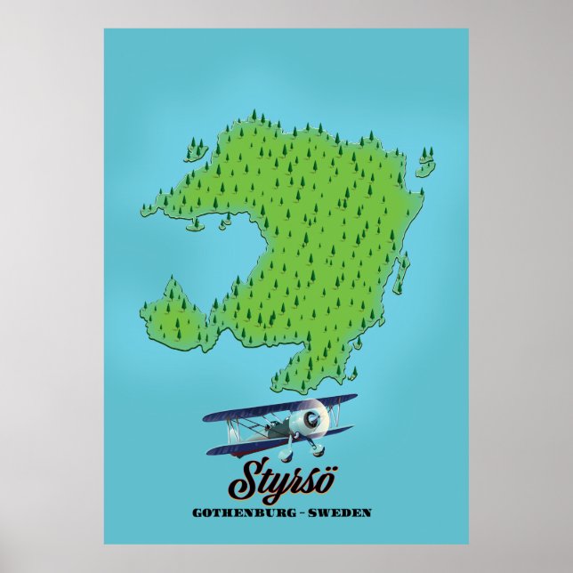 Styrsö gothenburg sweden map poster (Front)