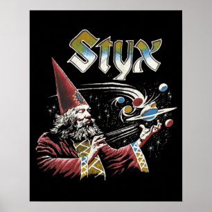 STYX Band Retro 70s Tribute Icons Poster