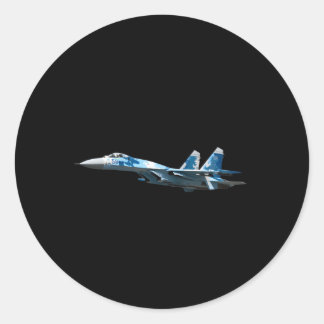 Su-27 Flanker Classic Round Sticker