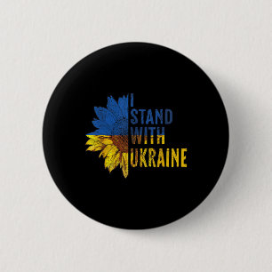 Su Ower Ukraine Flag Womens I Stand With Ukraine 6 Cm Round Badge