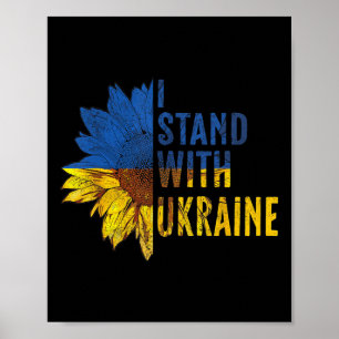 Su Ower Ukraine Flag Womens I Stand With Ukraine  Poster