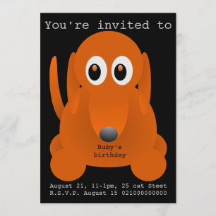 Suasage dog party invitation