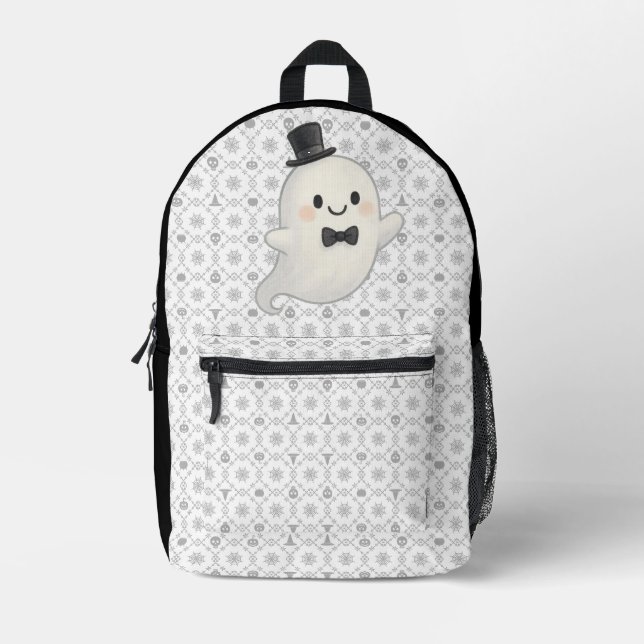 Suave cartoon ghost Halloween  Printed Backpack (Front)