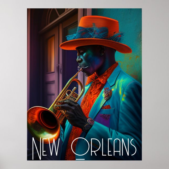 Suave New Orleans Jazz Trumpet Player  Nola   Poster (Front)