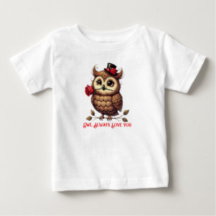 Suave Owl Valentine's Day Baby T-Shirt