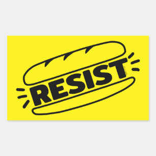 Sub Sandwich Resist Fascism Rectangular Sticker