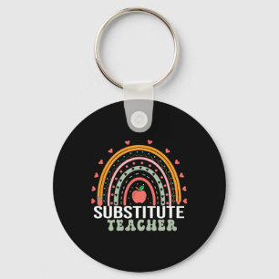 Sub Teacher Week Women Ck To School Substitute Tea Key Ring