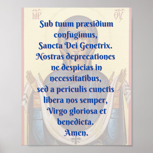 Sub tuum praesidium Print (Front)