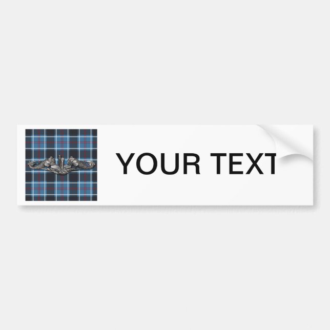 Sub Warfare tartan Bumper Sticker (Front)