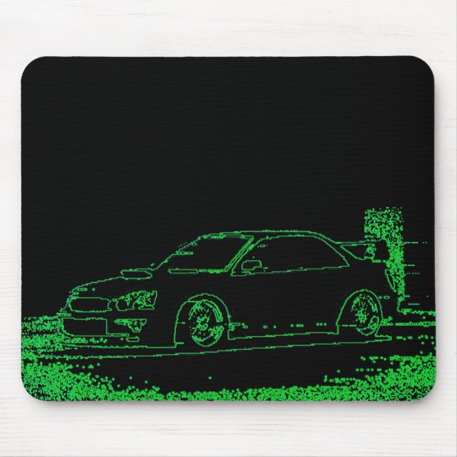 Subaru 8 Bit Outline Mouse Pad (Front)