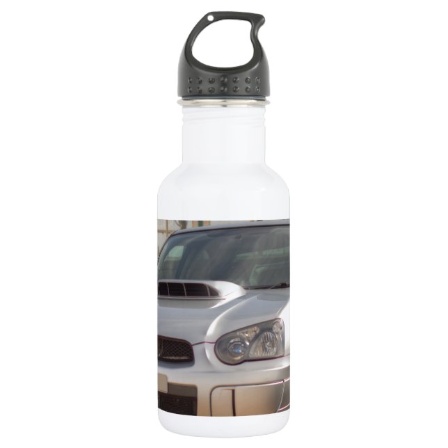 Subaru Impreza STi - Body Kit (Silver) 532 Ml Water Bottle (Front)