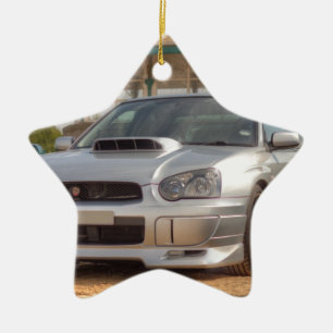 Subaru Impreza STi - Body Kit (Silver) Ceramic Ornament