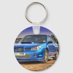 Subaru Impreza STi "Hawkeye" in Blue Key Ring