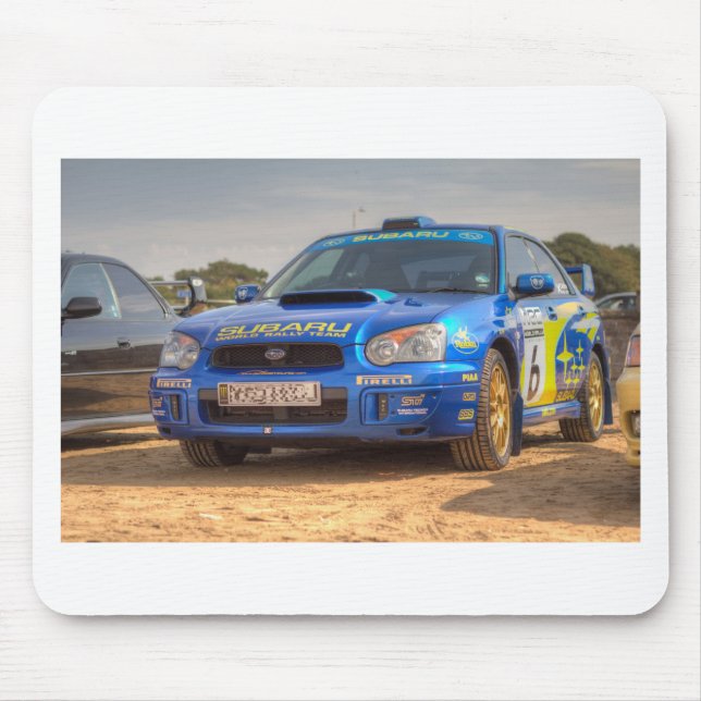 Subaru Impreza STi SWRT Stickers Mouse Pad (Front)