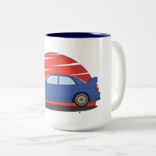 Subaru Logo White Campfire Holiday Mug Ornament Ascent Forester WRX Sti