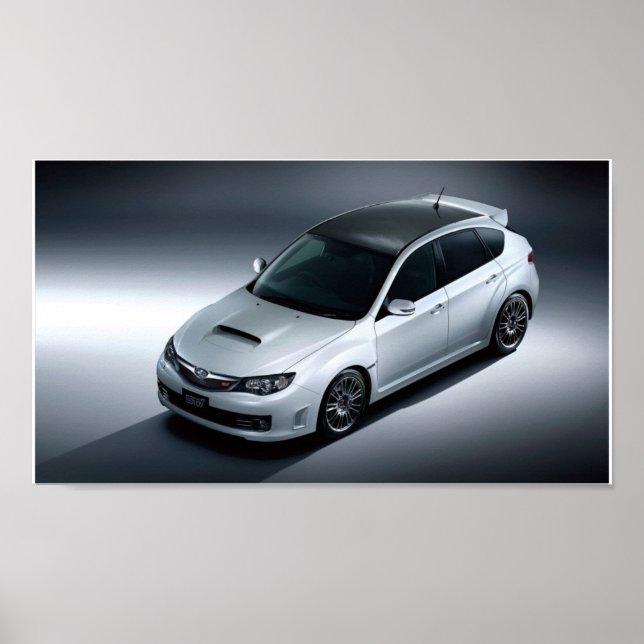 subaru impreza wrx sti carbon poster (Front)