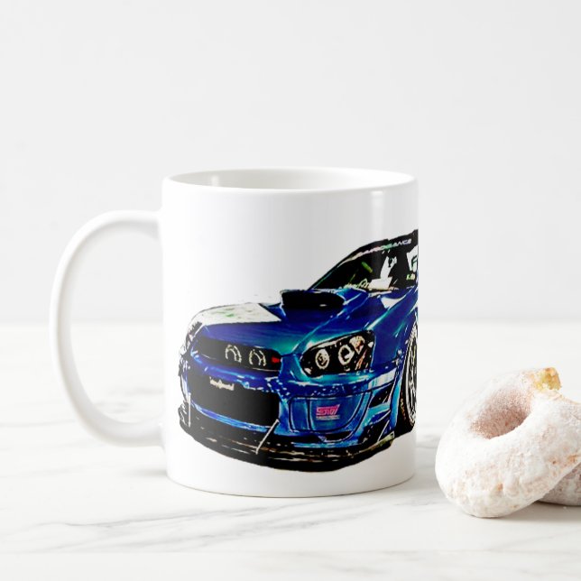 Subaru Impreza WRX Sti Coffee Mug (With Donut)