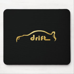 Subaru STI "Drift" Gold Silhouette Logo Mouse Pad