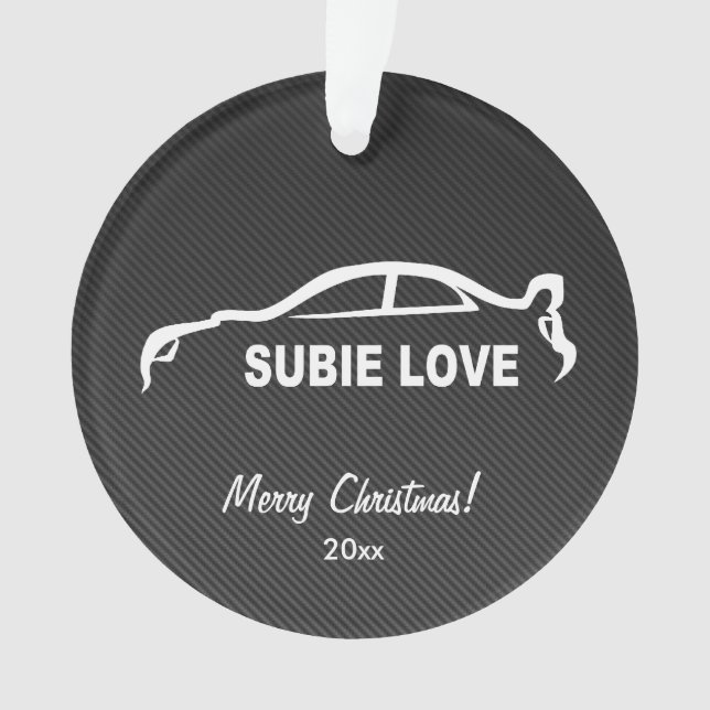 Subaru WRX Impreza STI - Subbie Love Ornament (Front)