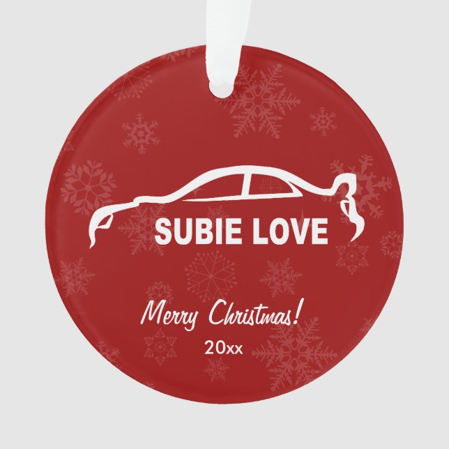 Subaru WRX Impreza STI - Subbie Love Ornament (Front)