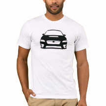 Subaru WRX STI Outline T-Shirt White Mens