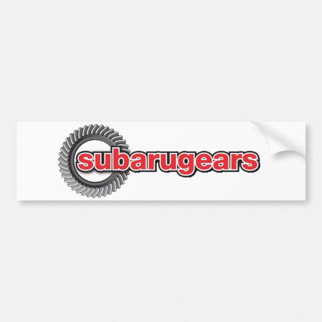 Subarugears Bumper Sticker (Front)