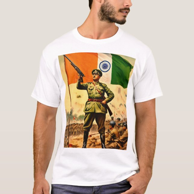 "Subash Chandra Bose: Warrior of Freedom" T-Shirt (Front)