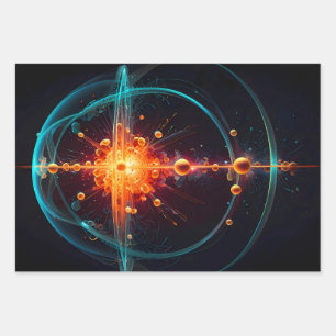 Subatomic neutron particle wrapping paper sheet