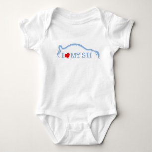 Subbie Love - I love my STI - baby blue Baby Bodysuit