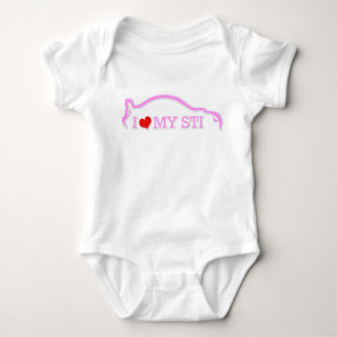 Subbie Love - I love my STI  Pink Baby Bodysuit