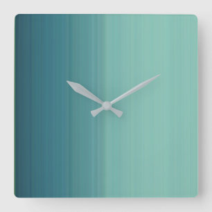 Subdue Teal Colour Shade Square Wall Clock