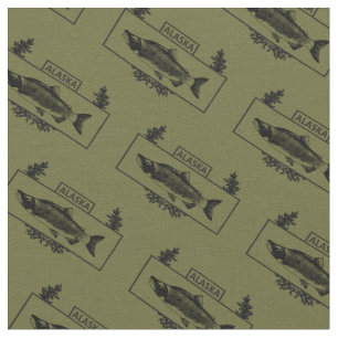 Subdued Alaska Combat Fisherman Badge Fabric