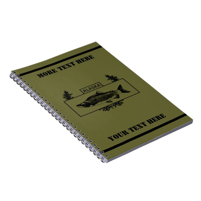 Subdued Alaska Combat Fisherman Badge Notebook (Right Side)