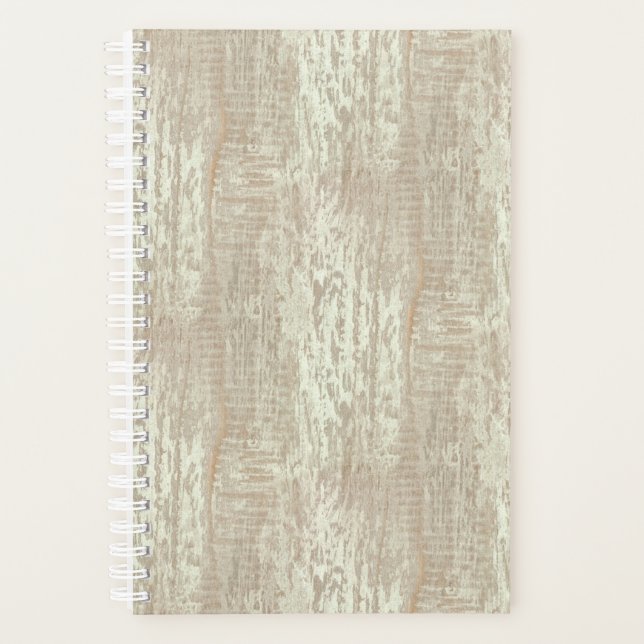 Subdued Coastal Pine Wood Grain Look Planner (Front)