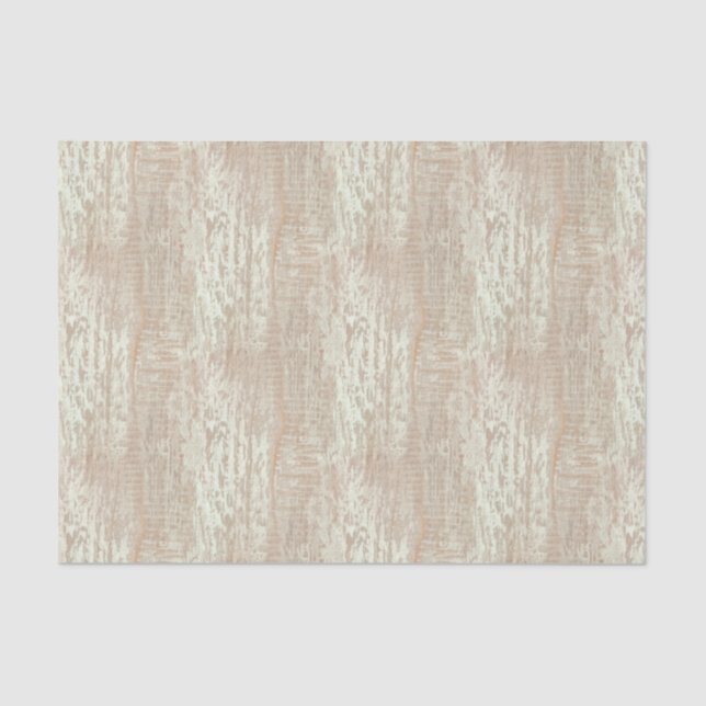 Subdued Coastal Pine Wood Grain Look Tissue Paper (Front)