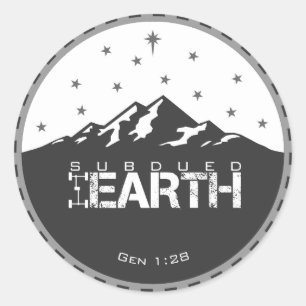 Subdued Earth Round Logo [Small] Stickers