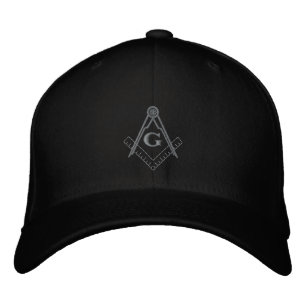Subdued Embroidered Square and Compass Ballcap Hat