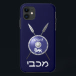 Subdued Maccabee Shield And Spears iPhone 11 Case<br><div class="desc">A depiction of a Maccabee's shield and two spears. The shield is adorned by a lion and text reading "Yisrael" (Israel) in the Paleo-Hebrew alphabet. "Maccabee" also appears in modern Hebrew. The Maccabees were Jewish rebels who freed Judea from the yoke of the Seleucid Empire. Chanukkah is not just a...</div>