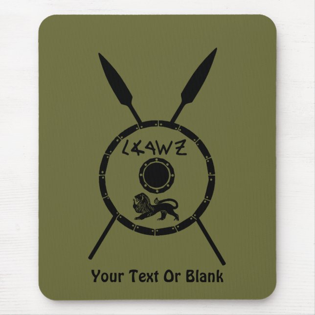 Subdued Maccabee Shield And Spears Mouse Pad (Front)