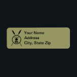 Subdued Maccabee Shield And Spears Return Address Label<br><div class="desc">A black military "subdued" style depiction of a Maccabee's shield and two spears. The shield is adorned by a lion and text reading "Yisrael" (Israel) in the Paleo-Hebrew alphabet. Add your name and address. The Maccabees were Jewish rebels who freed Judea from the yoke of the Seleucid Empire. Chanukkah is...</div>