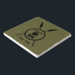 Subdued Maccabee Shield And Spears Trivet<br><div class="desc">A black military "subdued" style depiction of a Maccabee's shield and two spears. The shield is adorned by a lion and text reading "Yisrael" (Israel) in the Paleo-Hebrew alphabet. Add your own text. The Maccabees were Jewish rebels who freed Judea from the yoke of the Seleucid Empire. Chanukkah is not...</div>