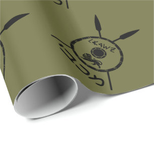 Subdued Maccabee Shield And Spears Wrapping Paper